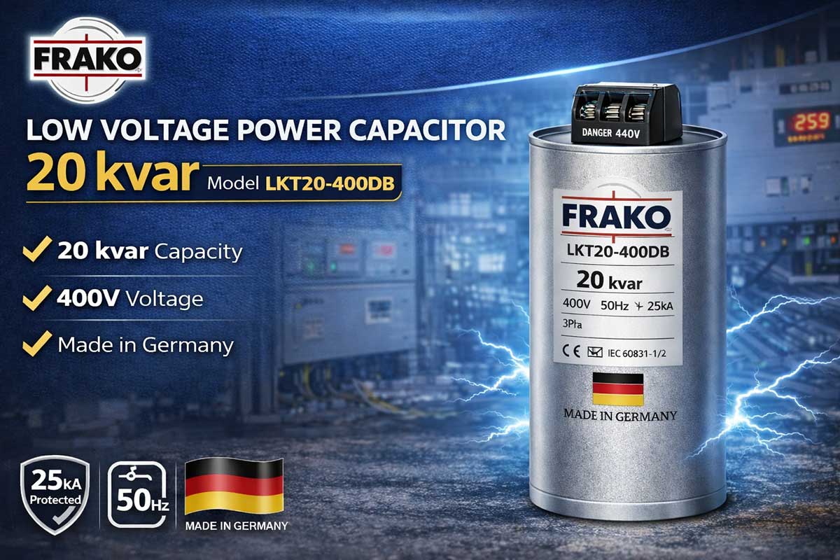 خازن 20 کیلووار فشار ضعیف فراکو LKT20-400DB 2 خازن 20 کیلووار فشار ضعیف فراکو LKT20-40