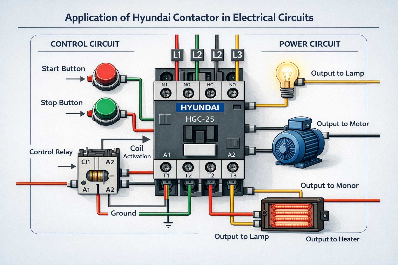 کاربرد کنتاکتور هیوندای
